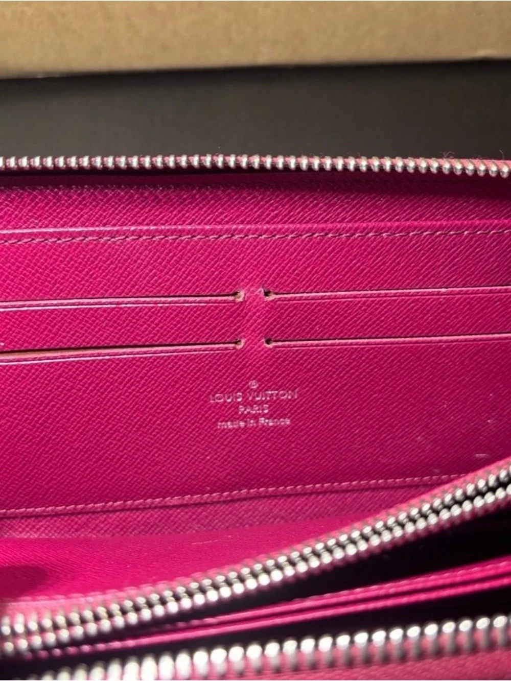 Louis Vuitton Long Epi Zippy Wallet Fuchsia Date Code: MI2155